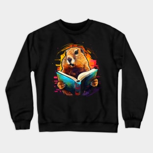 Prairie Dog Reads Book Crewneck Sweatshirt